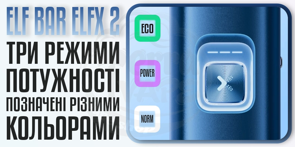 Режими роботи Elf Bar ELFX 2 Pod Kit